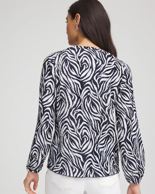 Zebra Waves Crinkle Top - image 3